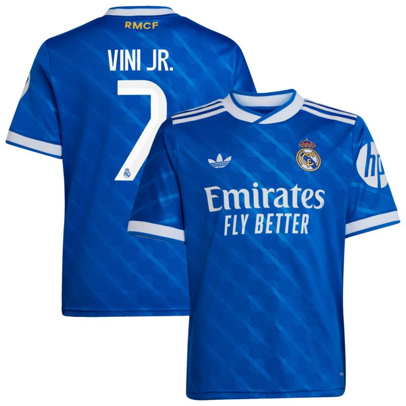 Real Madrid adidas Third Shirt 2025-26 - Kids with Vini Jr. 7 printing