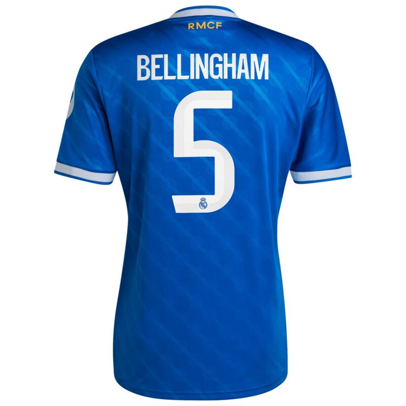 A2B image: real-madrid-adidas-third-shirt-2025-26-with-bellingham-5-printing Real Madrid adidas Third Shirt 2025-26 with Bellingham 5 printing