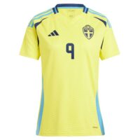 A2B image: sweden-adidas-home-shirt-2024-womens-with-isak-9-printing Sweden adidas Home Shirt 2024 - Womens with Isak 9 printing
