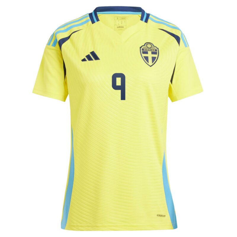A2B image: sweden-adidas-home-shirt-2024-womens-with-isak-9-printing Sweden adidas Home Shirt 2024 - Womens with Isak 9 printing